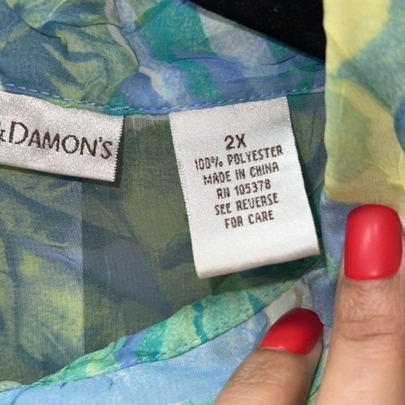 Draper’s & Damon’s 2X Lightweight Tropical Button Front Shirt - Picture 3 of 4